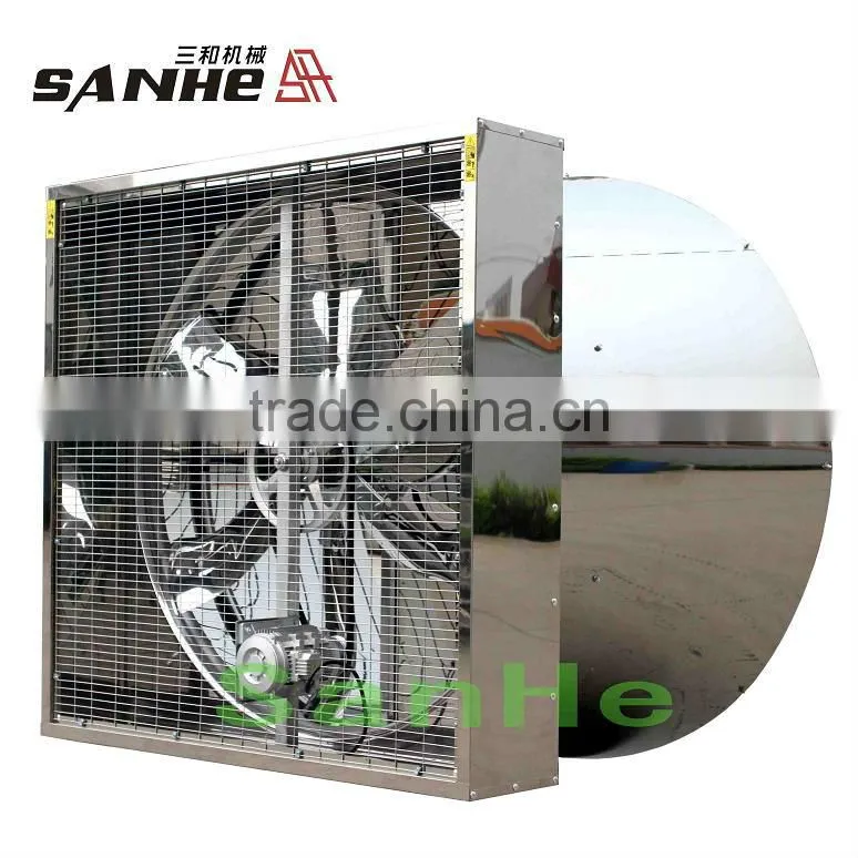 Poultry Farm stainless steel butterfly type cone exhaust fan with CE certificate