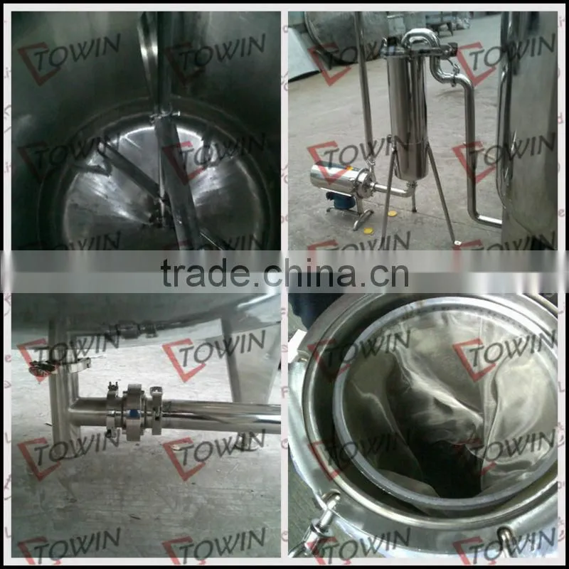 3000L Stainless Steel mixing tanks with pump and filter