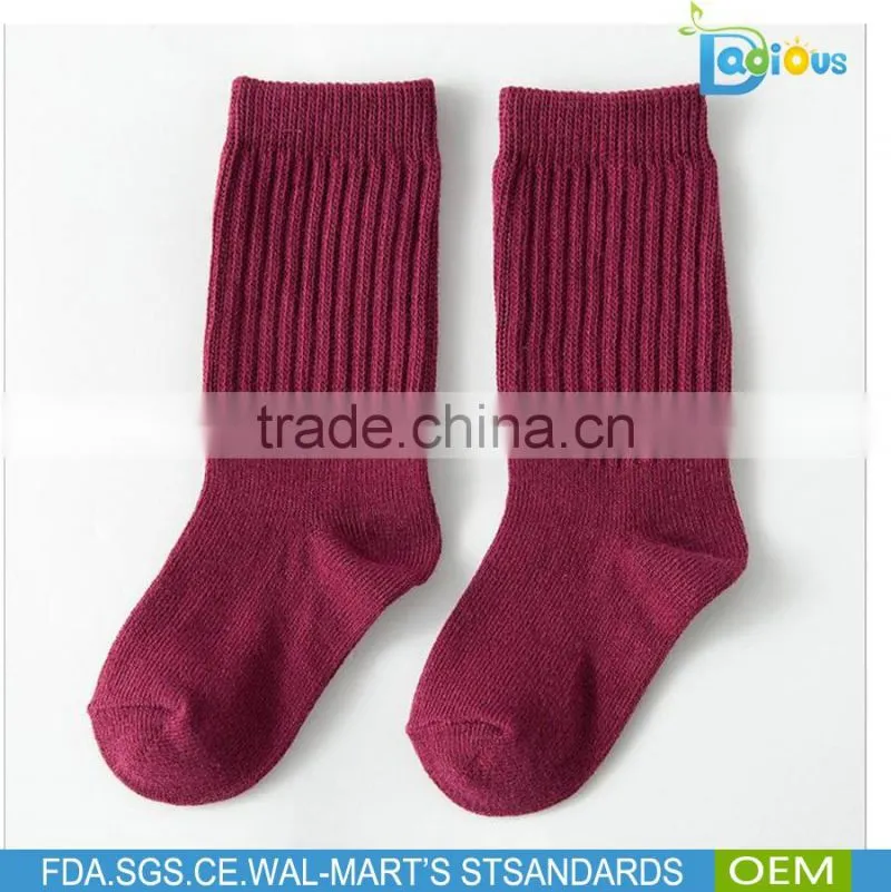 New design hot sale eco hosiery baby socks cartoon fox animal knee high socks