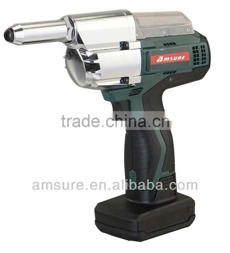 16V Li-Ion Cordless Riveter with riveting capacity 2.4,3.2,4.0,4.8mm