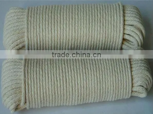 All purpose soft 12 strand solid braided cotton rope