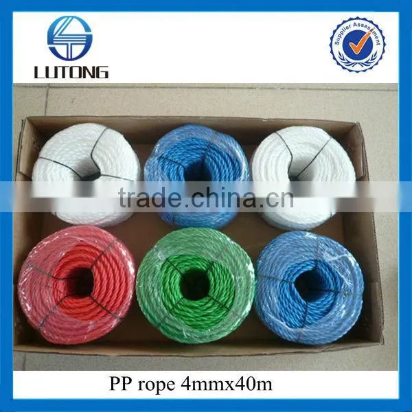 best quality 3 strands twisted Polypropylene rope