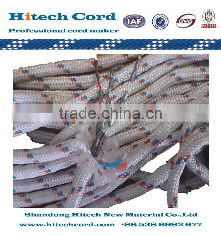 Nylon braided rope with lead for fishing