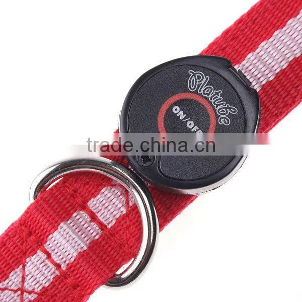 Nylon LED Dog Pet Flashing Light Up Safety Collar