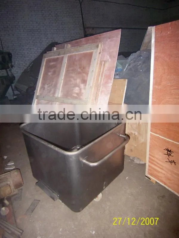 meat sausage vegatables cart hopper trolley for meat machinery industry