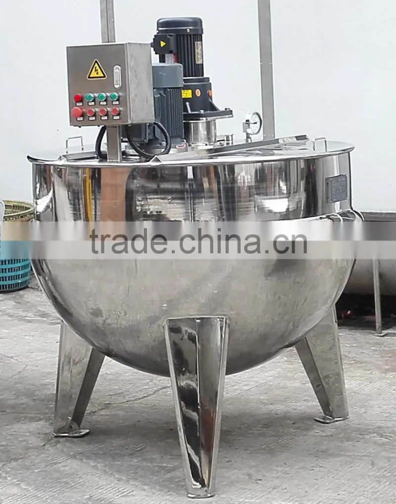 Stainless steel popular wenzhou 150L industrial steam heating double jacket kettle