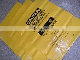 clear black plastic asbestos garbage bags