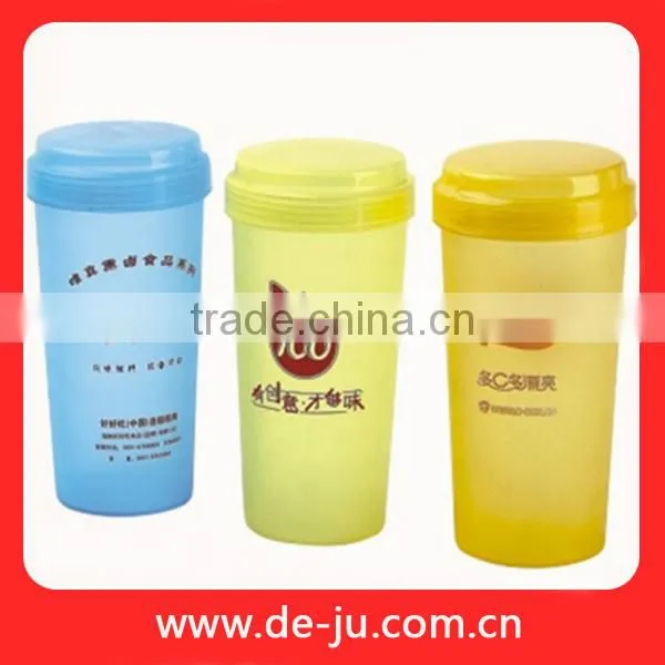Custom LOGO Printed Orange Blue Weight Empty Water Bottle