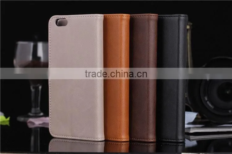 Leather phone case flip PU leather phone shell protective back cover for iphone 6