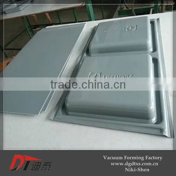 ABS dark grey rectangle plastic thermoforming tray