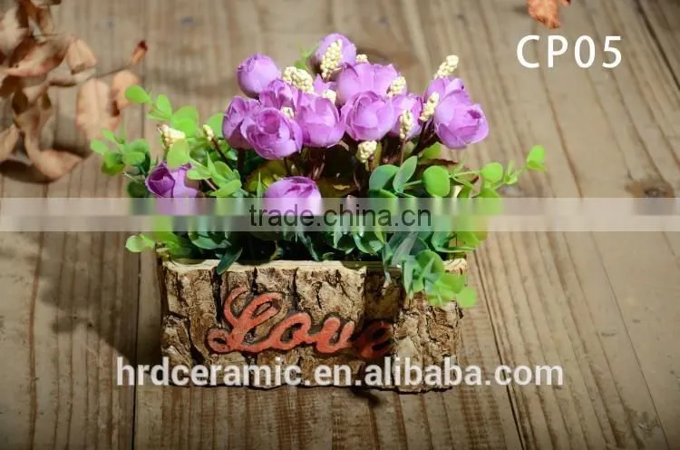 Outdoor cement plant pot for home and garden decoration