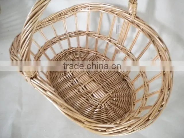 Hand woven willow wicker wedding fruit basket for decoration