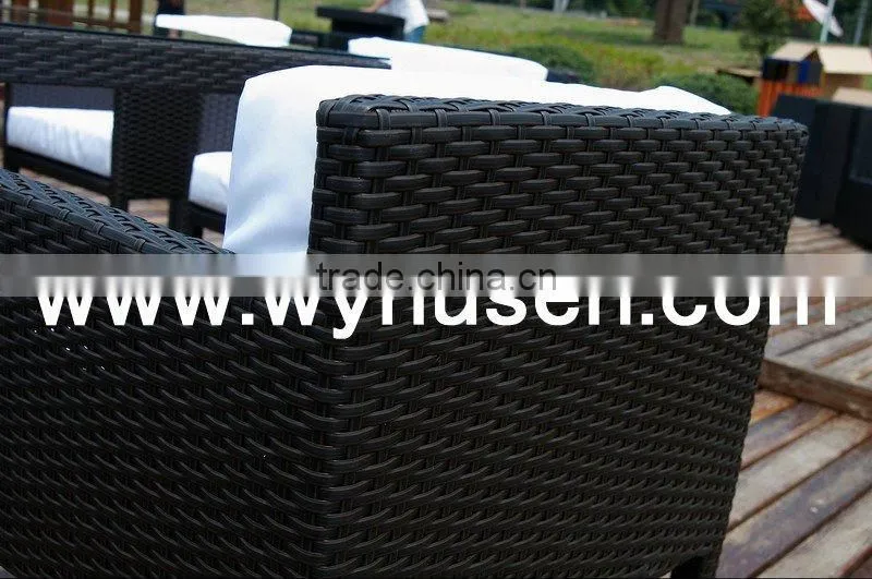 rattan dining set with rectangle table and chairs outdoor furniture