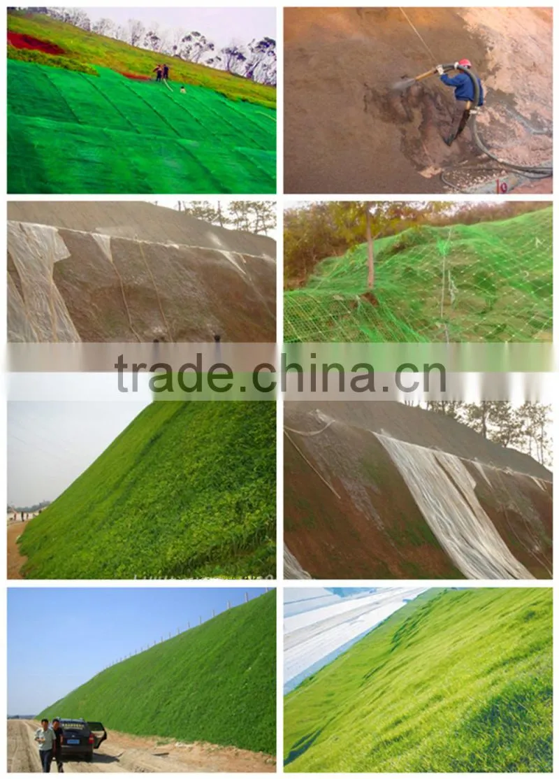 Three dimensional plant mat EM3 for slope protection and garden