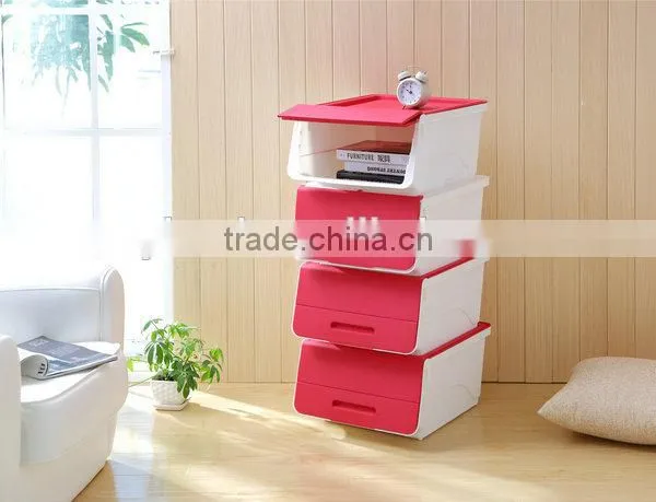 new design ,PP plastic storage box with a lifted cover