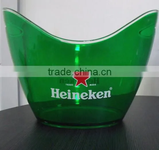 Best-selling Eco-friendly Plastic Ice Container/red acrylic ice bucket /round wine barrels of wine barrel