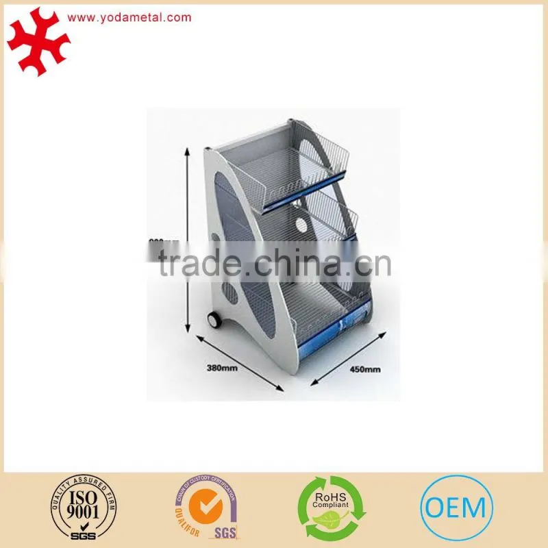 Countertop supermarket advertising metal wire snack display racks