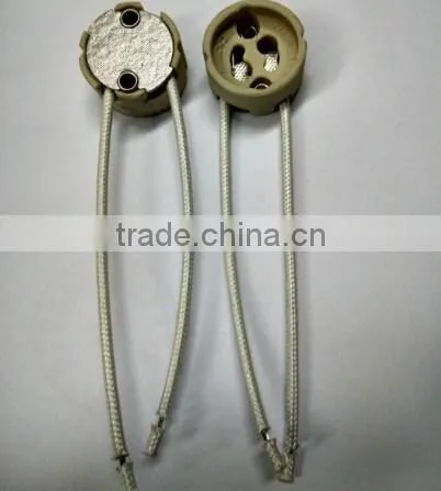 hot selling GU10 porcelain halogen lampholder with cable