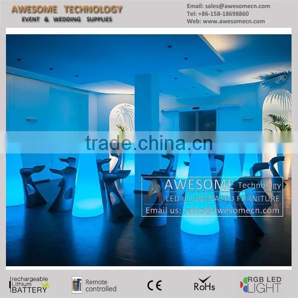 high bar table with led light