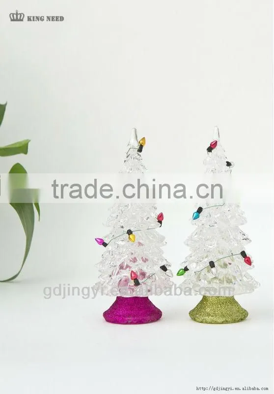 artificial acrylic decorative led light small Christmas tree