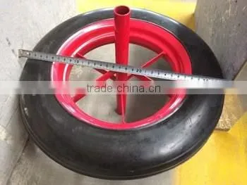 steel rim 8x2.50-4 flat free pu foam wheel