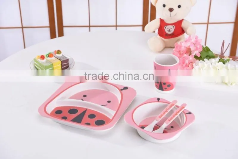 Tableware Sets Bamboo Fiber Eco Friendly Dinnerware Sets For Kids/Baby