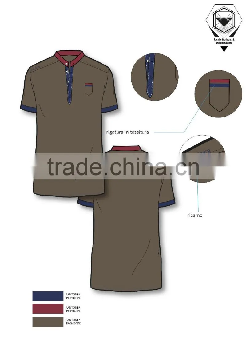 Italy Design services for men's fashion collar Polo Shirt ODM