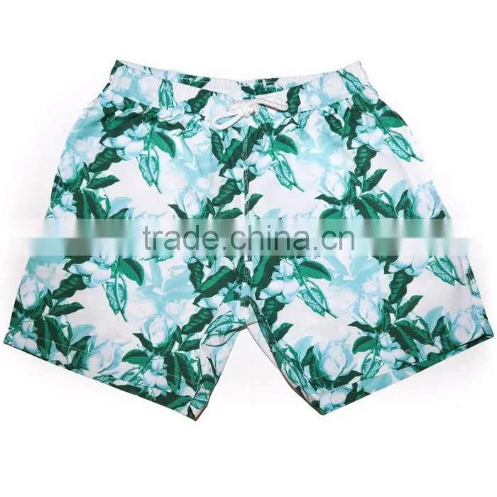 New Men's Summer Beach Shorts Tree Pattern Swimwear Fashion Shorts