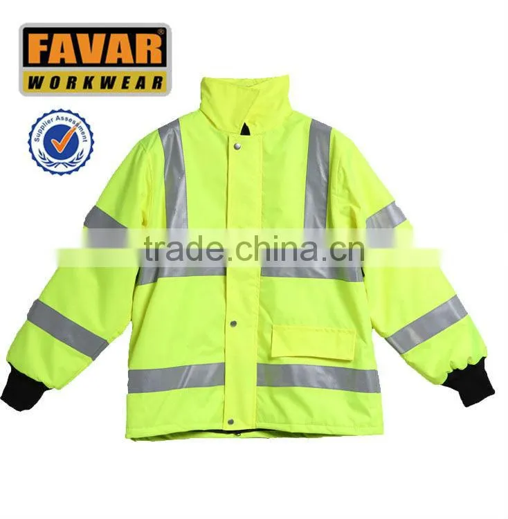 high visibility reflective wadded jacket