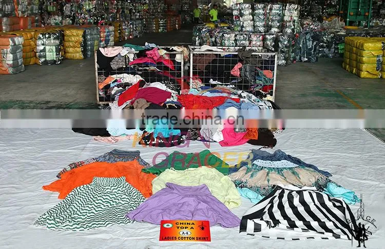 Low Price Good Quality Women Cotton Skirt premium used clothing