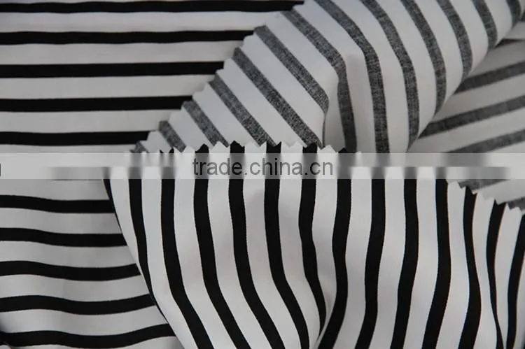 Sale high quality woven stripe satin finished fabric