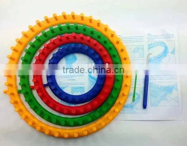 High quality 4 size Plastic round Knitting Looms/ Circular Wool weaver tools