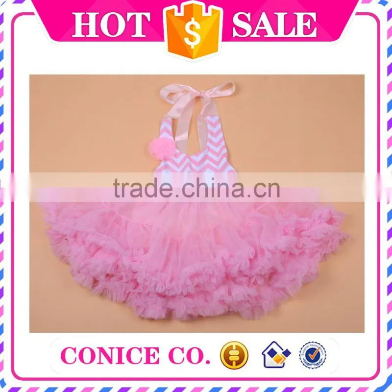 2015 New Design hot sale fashion bareback dress for American baby girls summer Tutu dress