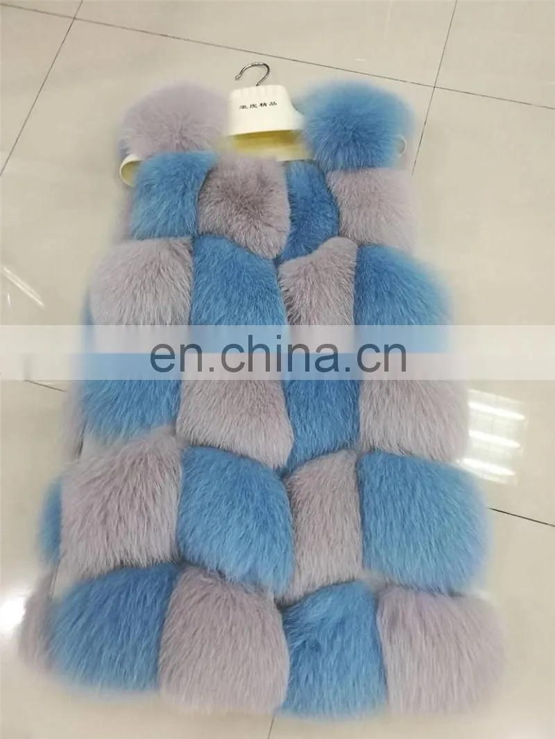 New Arrival 2015 Winter Warm Vest Fashion Women Fox Fur Vest Real Fur Coat