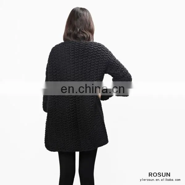 Formal Open Front Handmade Knitted Cardigan Sweater