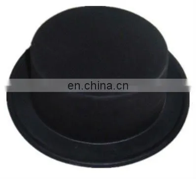 black flocking top hats