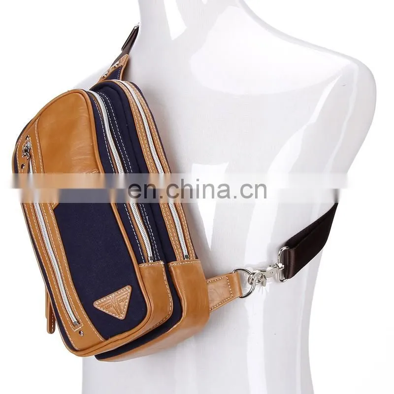 factory adjustable leather cross body bag for cycling