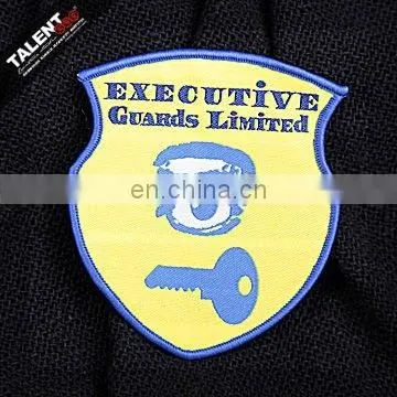 custom woven embroidered letters and numbers bordure badge patch for garment decoration