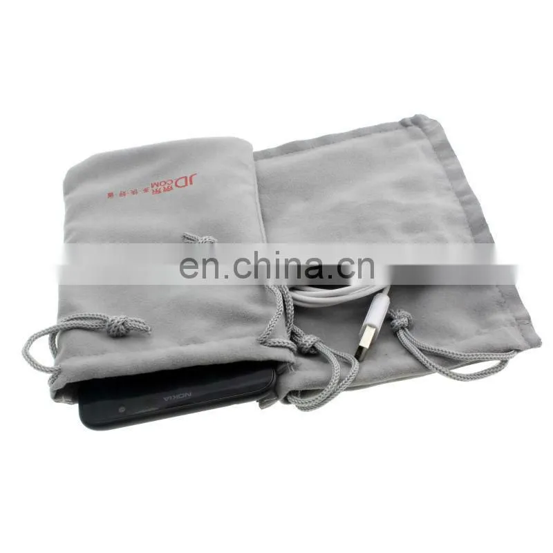 logo embroidery drawstring recycle bottle fabric bag