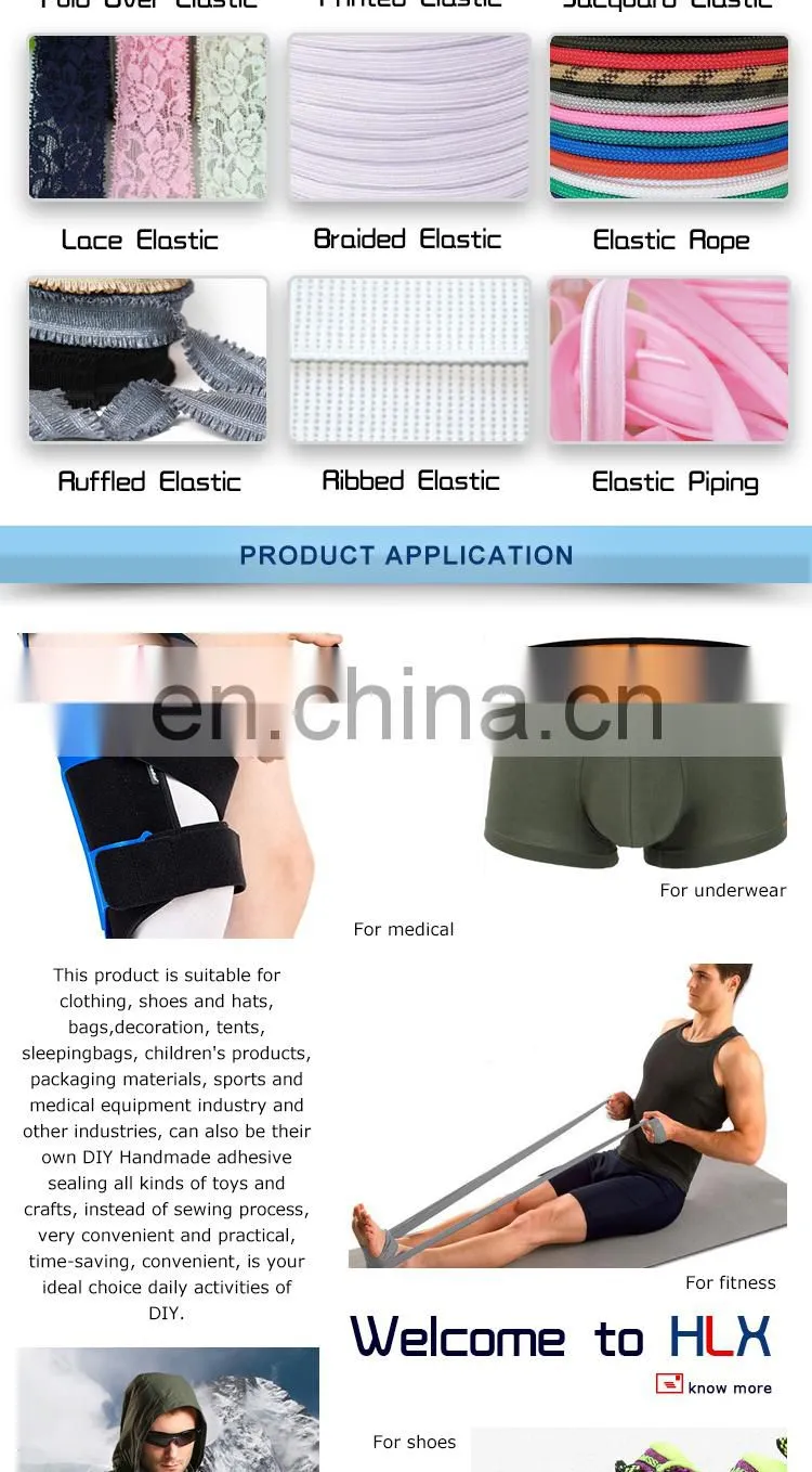 Colorful woven waistband elastic ribbon tape