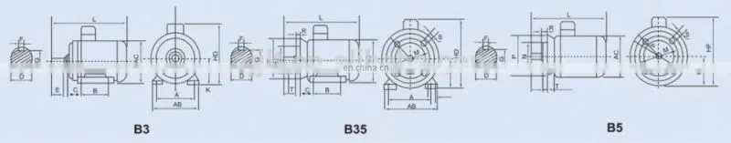high power high efficiency 315kw 3000rpm big motor three phase induction motor