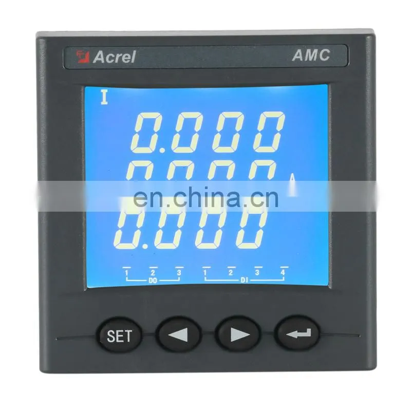 Acrel digital ammeter AMC72L-AI3/M 1 way 4-20mA analog output three phase current meter with CE