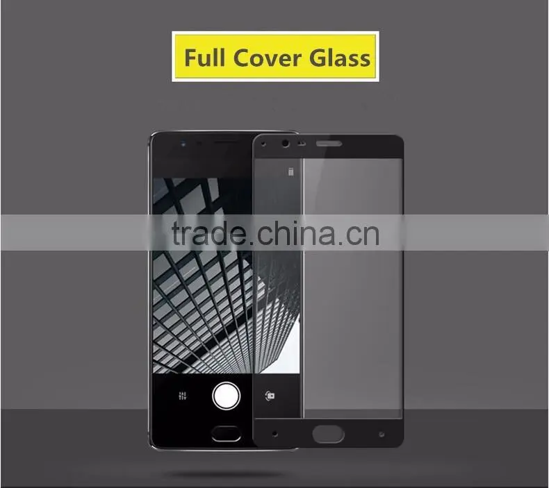 MOFi Original Full Cover Tempered Glass for One Plus three, OnePlus3, Full Cover Screen Protector Glass Film for Oneplus 3