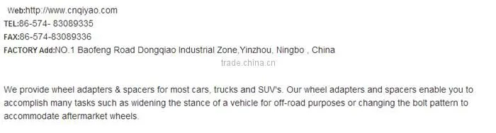 High Quality 6061 Aluminium Alloy Hub Centric Wheel Spacer/Wheel Adapter