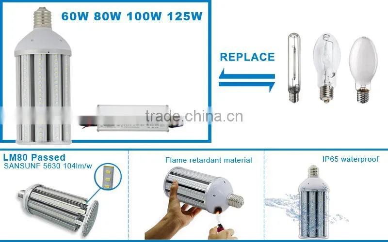 150W HID HPS Replacement UL Outdoor 60W LED Street Lights E40