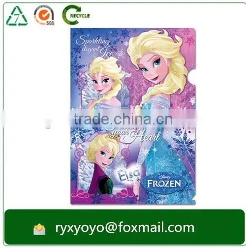 Customzied PP a4 size L shaped plastic folder with CMYK printing