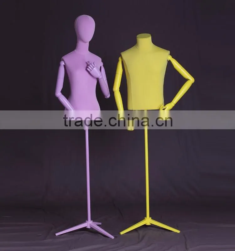 colorful fiberglass female torso mannequin