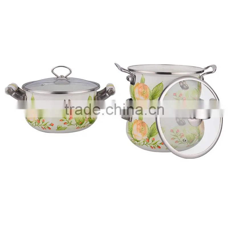 2014 new style enamel stock pot sets