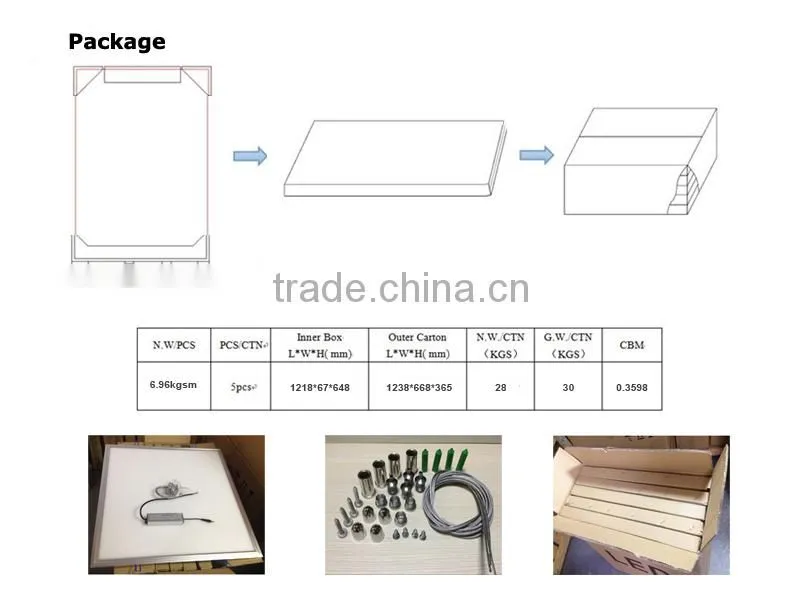 Big 36w 60x60 LED Panel Skylight 80x80 100x100 Light