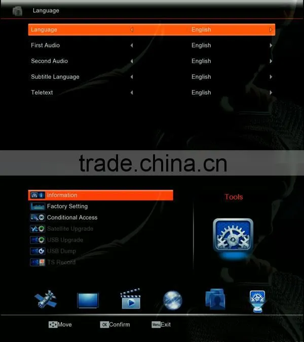 DVB S2 & T2 Openbox v8 combo hd satellite tv receiver